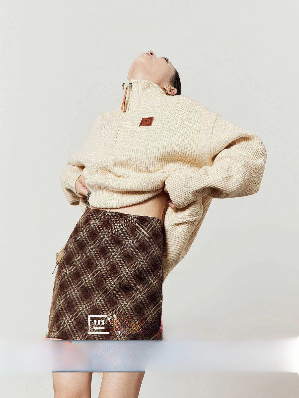 

Yellow Knitted Loose Women's Sweater f Zipper Spring New Sle Lazy Sle Top by Zhou Li Wu Comfortable Warmth Faion