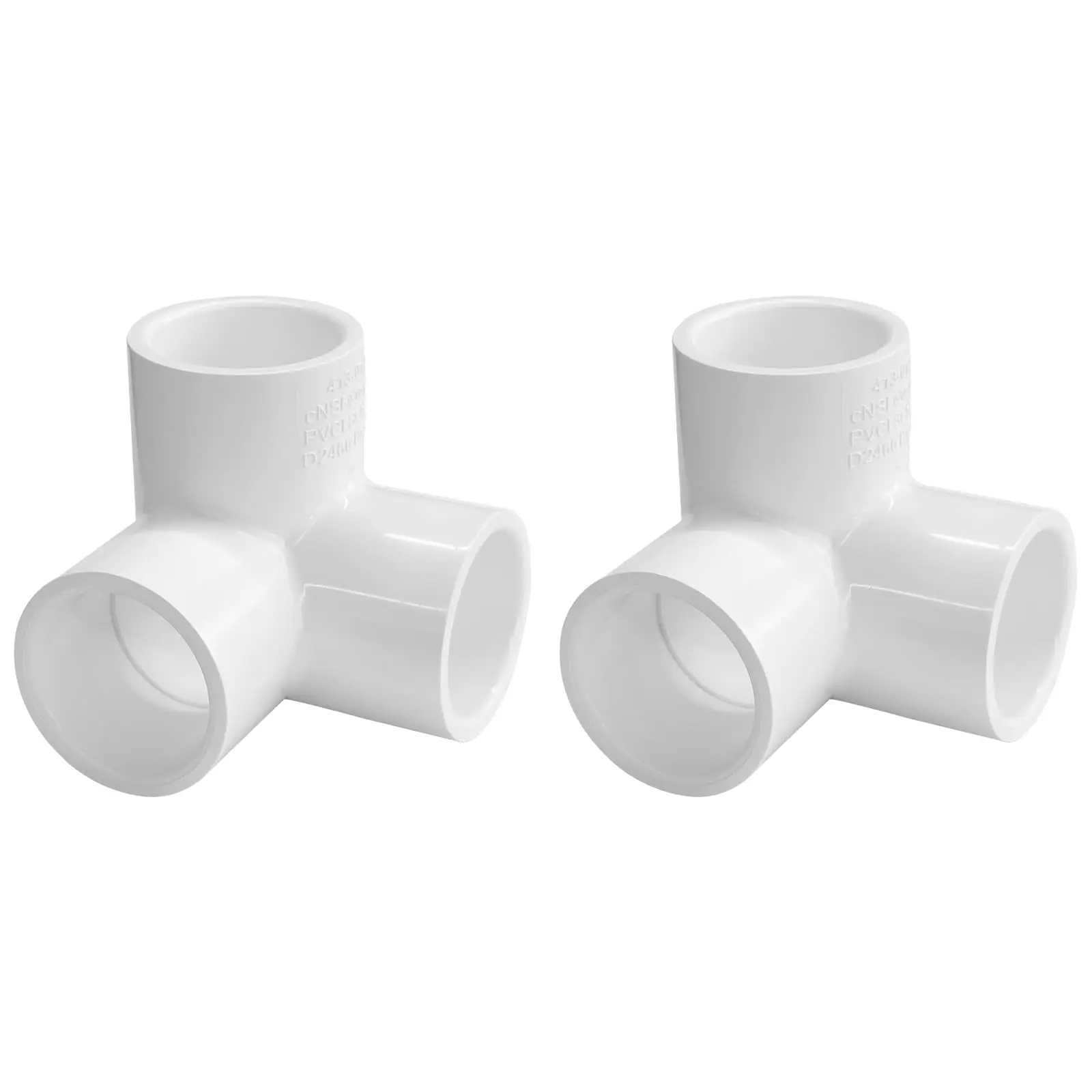 Acessórios para tubos de PVC LESSO, 2 pacotes de cotovelo de PVC de 2 polegadas, conector de grau de móveis resistente para molduras de móveis DIY, resistente a UV, SC