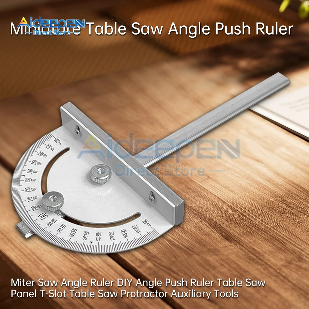 Professional Table Saw Angle Ruler Mini Table Saw Circular Router T Slot Angle Gauge DIY Metal Miter Gauge Woodworking