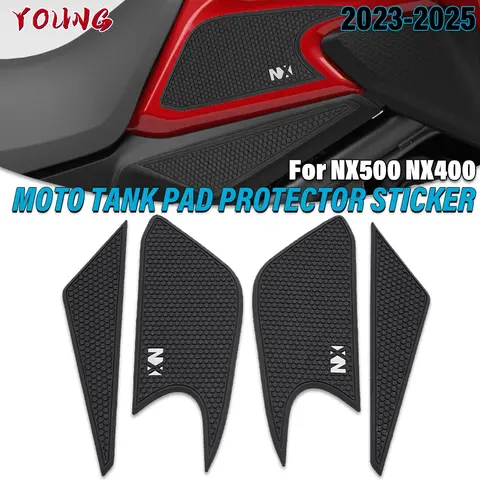 Motorcycle Tank Pad Non-slip Knee Grip Traction Protection Pads For HONDA NX500 NX 500  NX400 NX 400 Rubber Side Tank Stickers