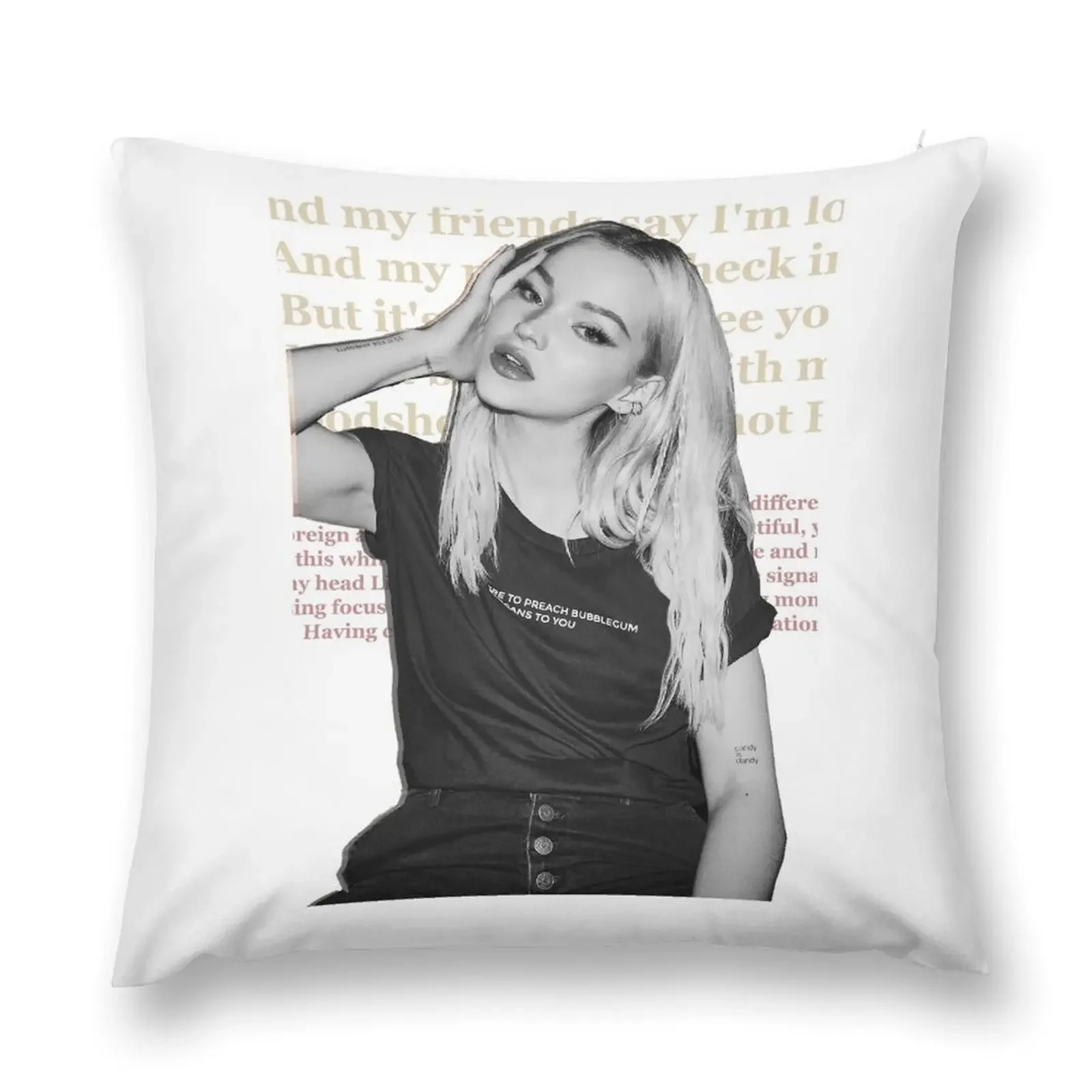 Dove Cameron - Bloodshot Throw Pillow Plaid Sofa Pillows Aesthetic Sofa Covers pillows decor home pillow