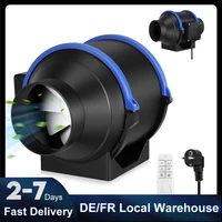 Ventilateur de gaine en ligne 4'' 6'' (100mm 150mm) à vitesse réglable, extracteur d'air pour salle de bain, toilettes et fumée 1
