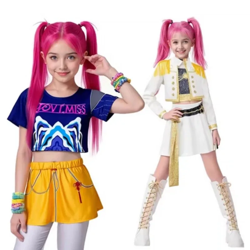 فستان KPOP Demon Hunters Rumi Zoey Mira للفتيات للعب الأدوار في الهالوين om[8 #2