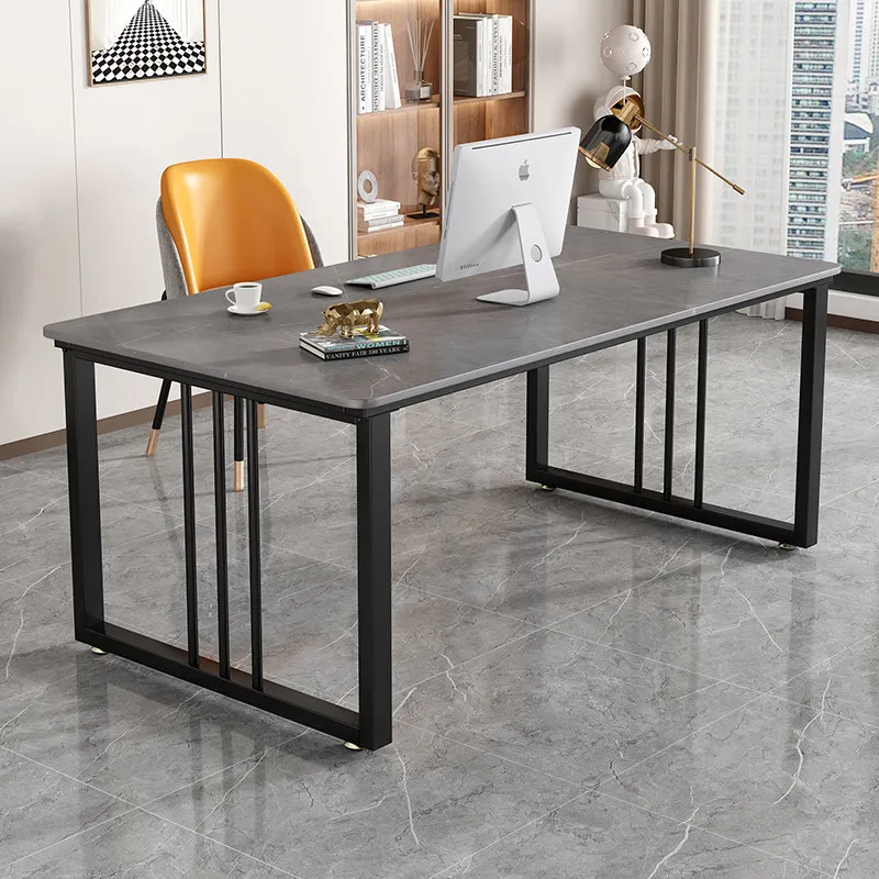 Light luxury rock slab desk Modern simple living room Small apartment computer Home writing Bedroom table