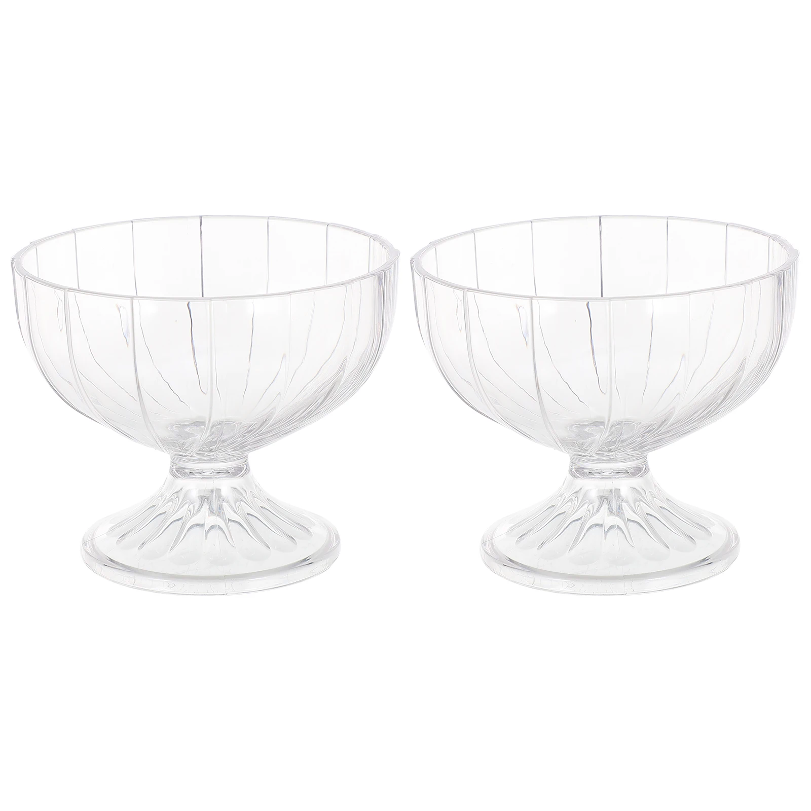 

2pcs Ice Cream Cups Clear Reusable Plastic Dessert Small Acrylic Party Birthday Weddings Banquets Anti Fall Martini
