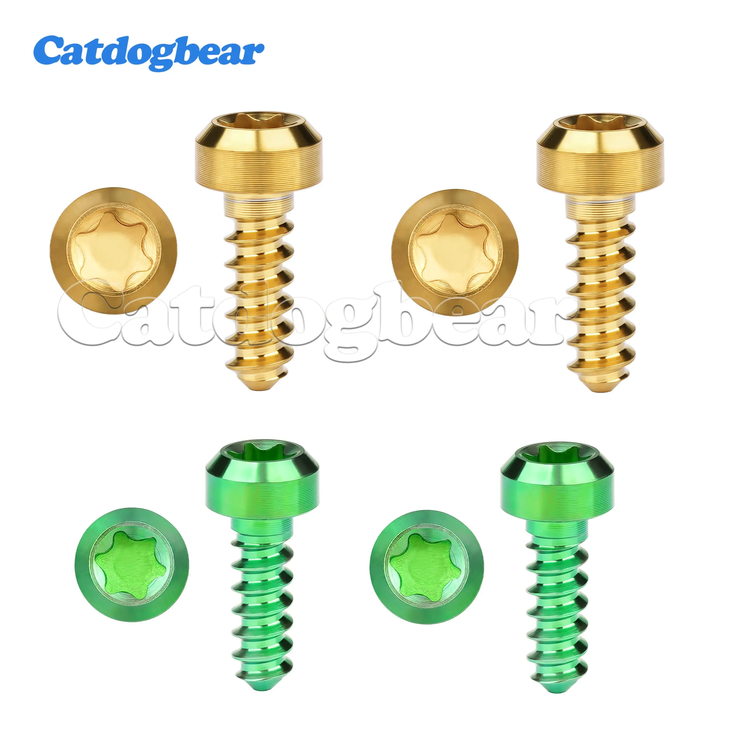 Catdogbear Titanium Bolts 4PCS M3x9mm socket self-tapping screw for Motorcycle Car