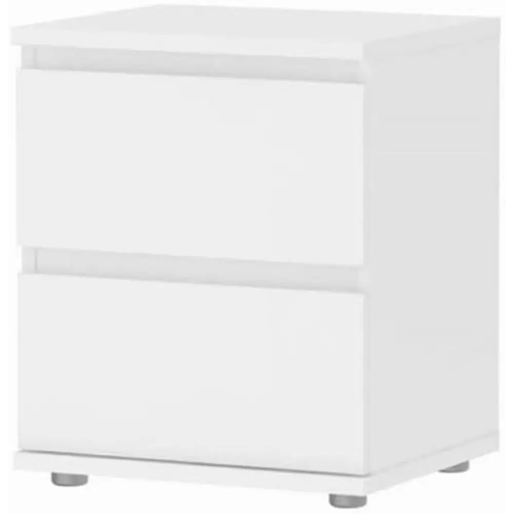 

White Modern Bedroom Nighstand with One Drawer, Minimalist Design for Small Spaces, Elegant Storage Solution bedside table
