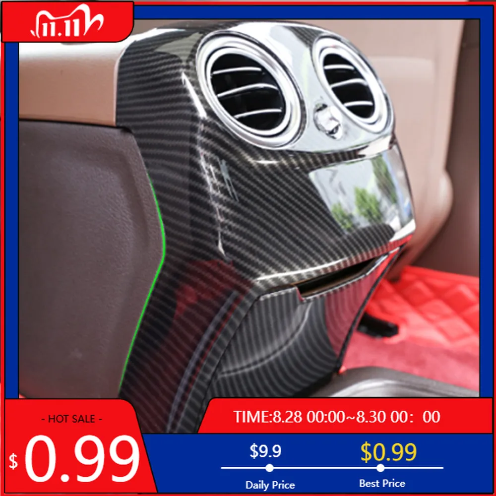 

Внутренние наклейки ABS, автомобильный задний кондиционер, вентиляционное отверстие, рамка, накладка, наклейки, подходят для Mercedes Benz E Class W213 2016-20