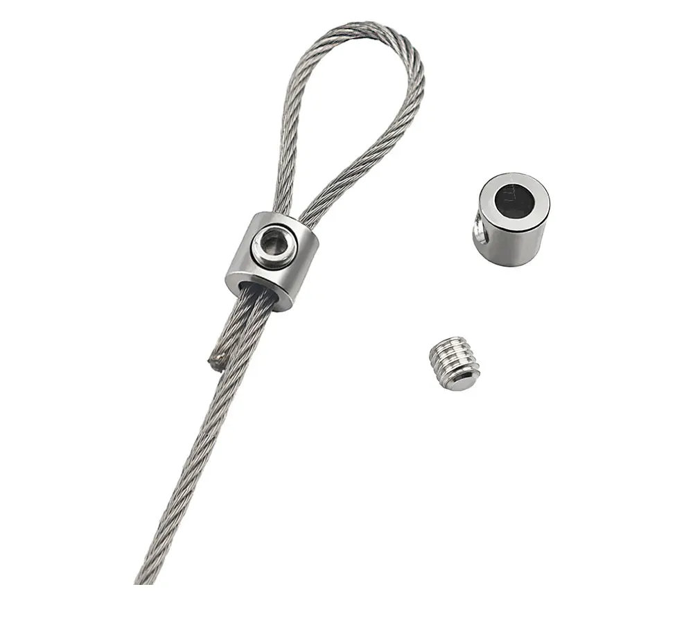 0,8-2mm Stahlseilklemme Edelstahlkabel Kupfer Metall Aufhängeclip Verstellbare Schrauben Befestigungszubehör – Detail 4