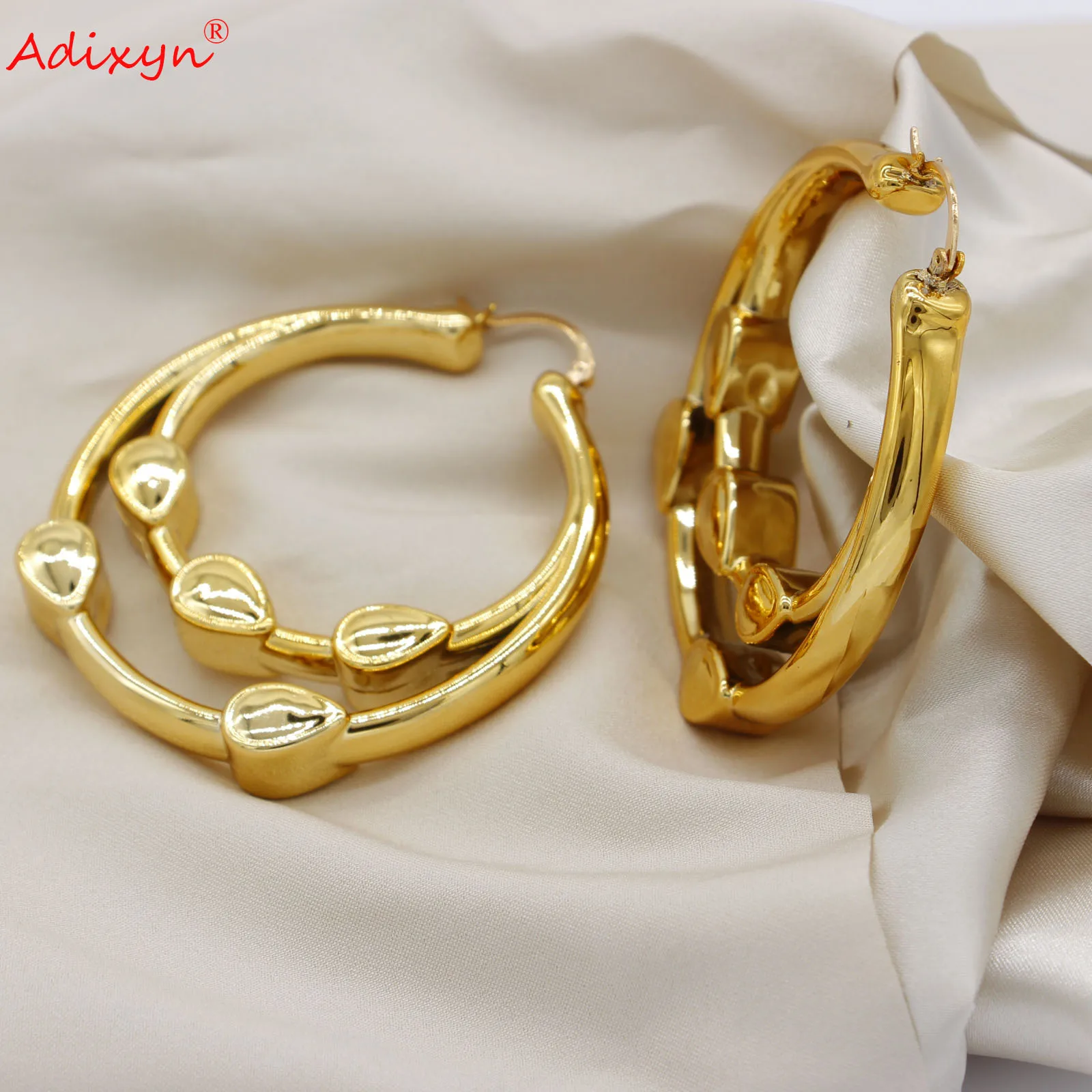 

Adixyn (2 desigh)Hoop Earrings African For Women Girls Earrings Jewelry Unique Dubai Drop Earrings For Women Party Gifts N080712