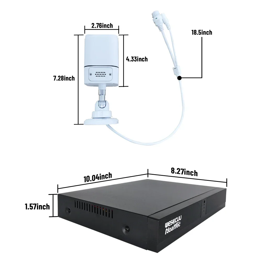 Produttore di sistemi di telecamere di sicurezza della migliore qualità Kit NVR POE 4K 8 canali Kit telecamera IP esterna umana HD AI da 8 MP Camara di sicurezza