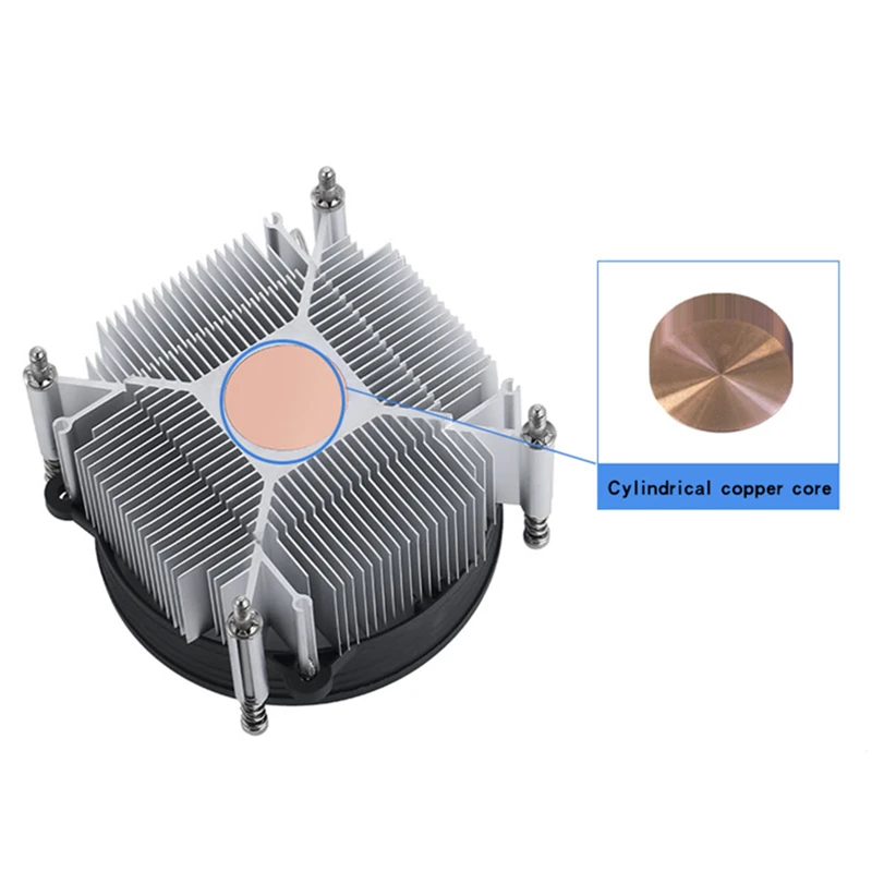 QiuzAim Enfriador CPU Cobre 4 Pines PWM – LGA 2011/2066 X79 X99 - imagen 3