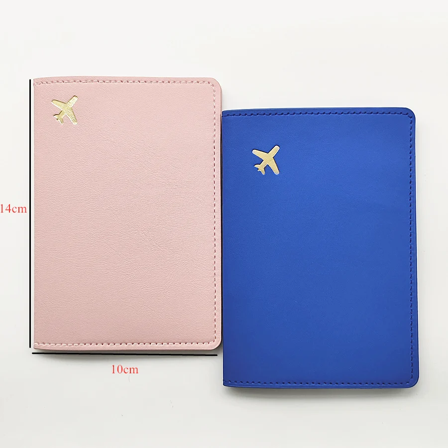 PU Leather Plane Passport Cover Case Holder Travel Accessories Fashion Wallet for Girls And Boys