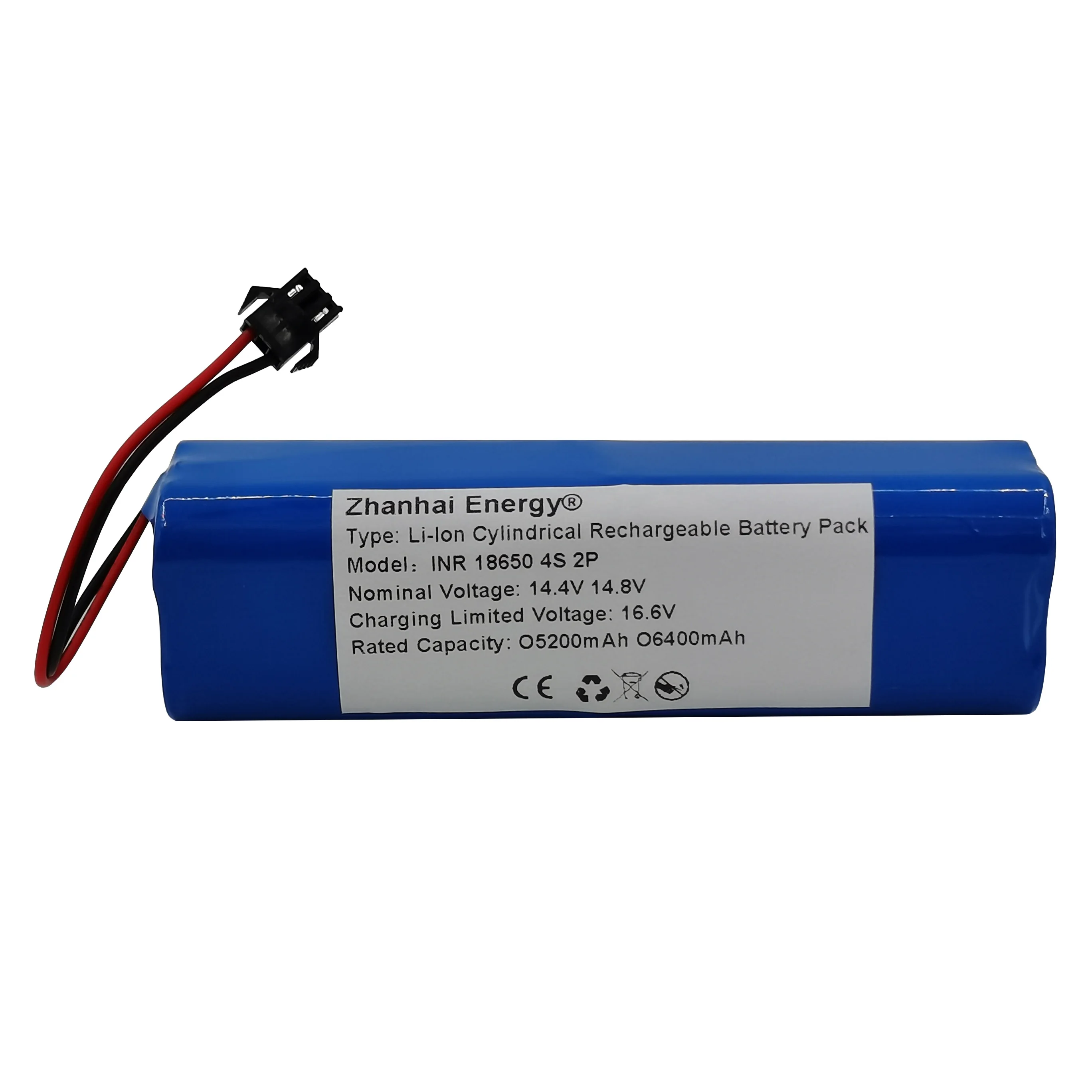 

14.4V 14.8V 5200mAh 6400mAh Li-Ion Cylindrical Rechargeable Battery Pack For Haier Sweeping Robot Xingyao S TP53 TT53 TAB-T710L