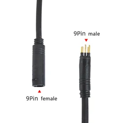 1PC 9Pin M6/M10 EBike Motor Extension Cable Connector Female To Male Electric Bike Motor Cables For E-bike Accessories