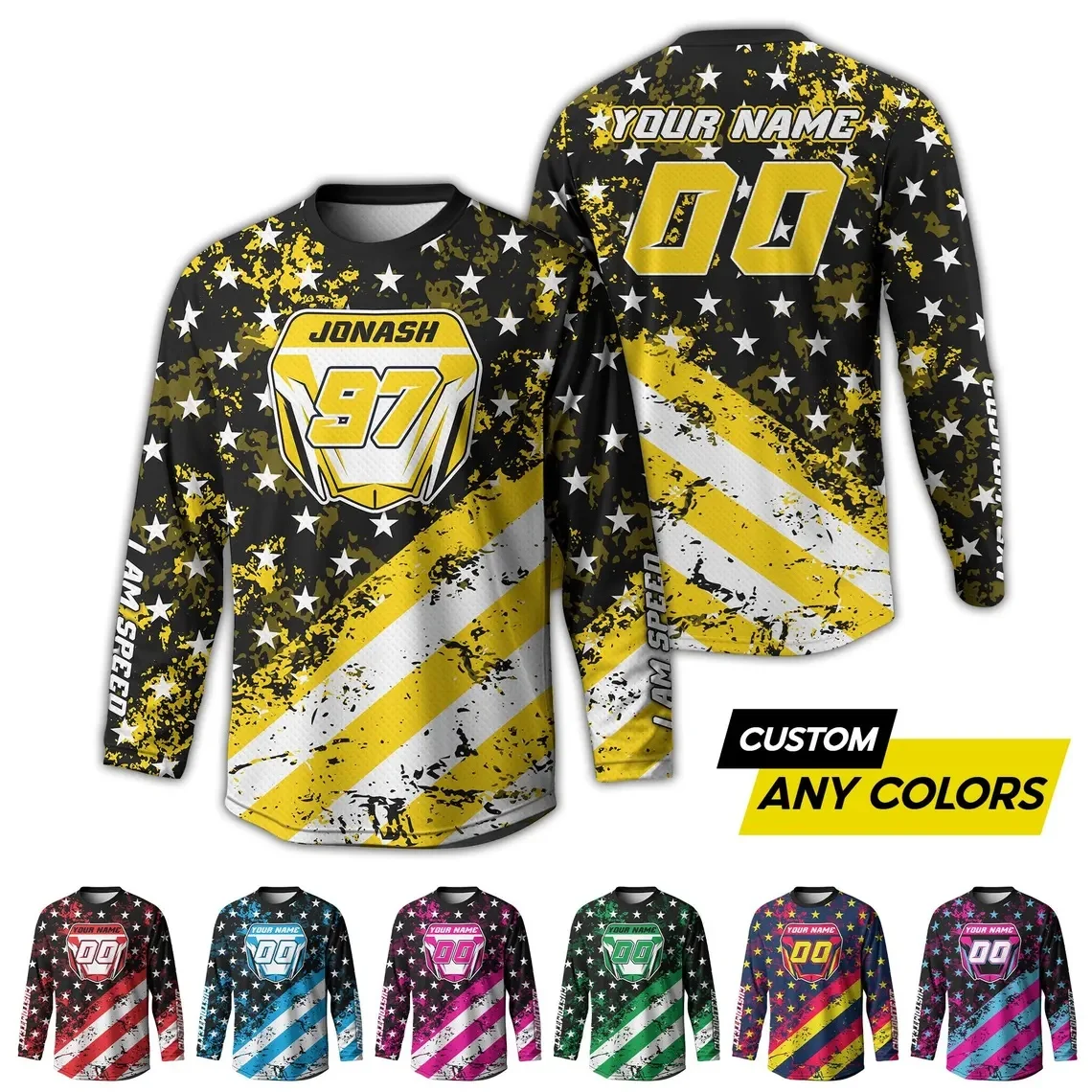 Custom Motocross American Flag Racing Shirt Adult Custom Dirt Bike Long Sleeve Shirt Motocross Jersey Gift Racing Team Shirts — купить у AliExpress WW