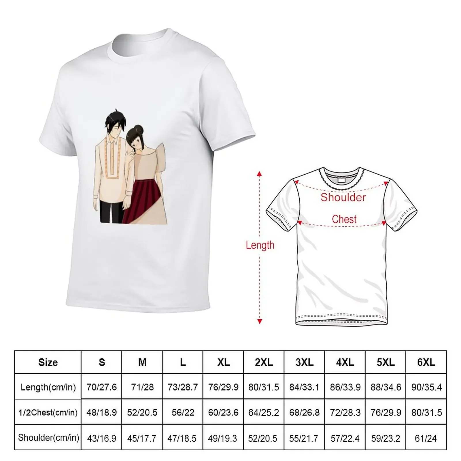 New Pinoy Bride Groom Barong Tagalog Maria Clara T-Shirt anime t shirts blanks vintage t shirts mens fashion