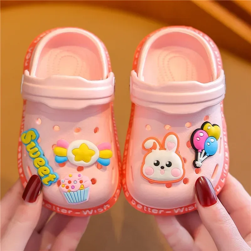 

Summer Children Garden Slippers Shoes Boys&Girls Beach Sandal Kids Lightweight Breathable Cute Cartoon Slip Baby Slippers
