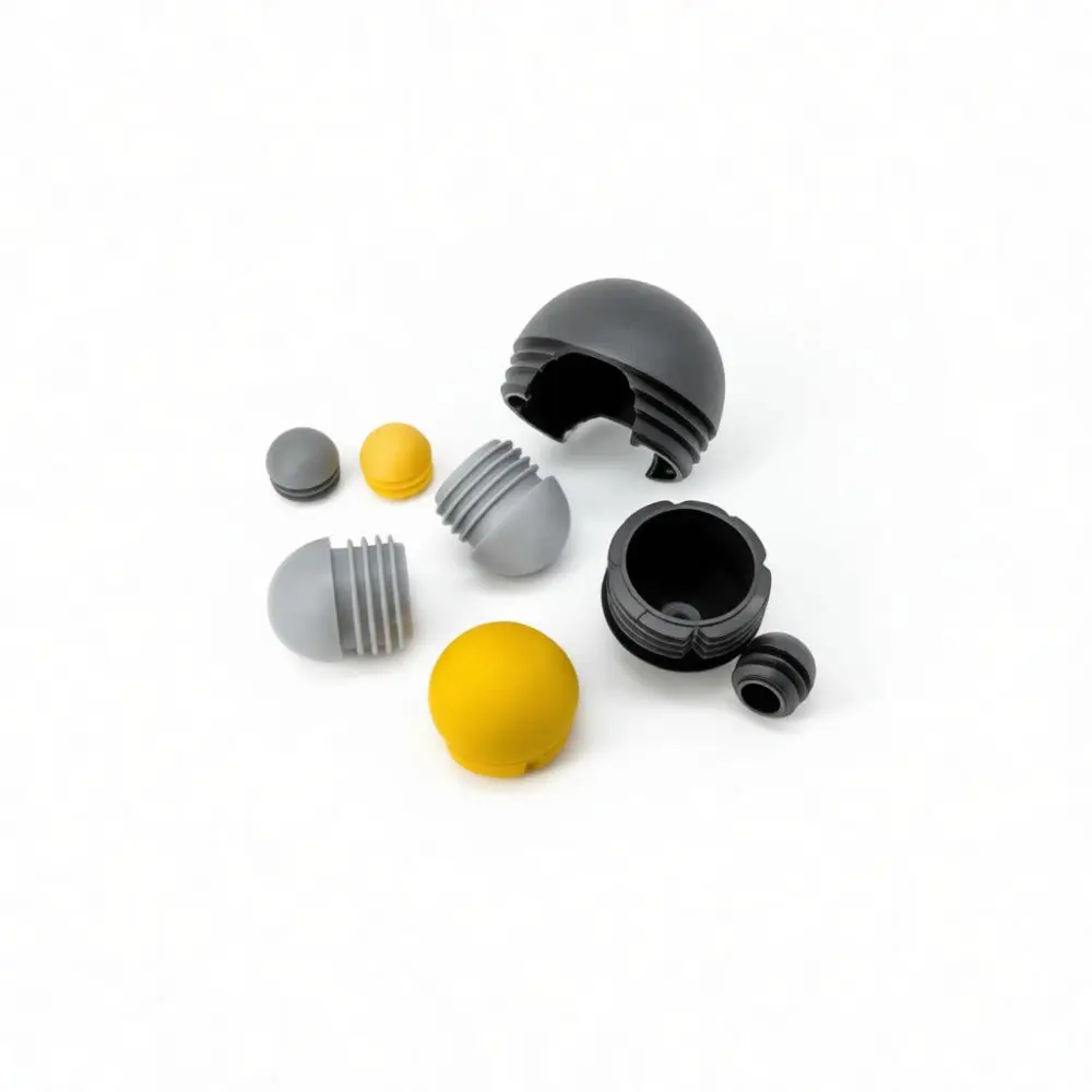 Reinforced PE Square Pipe End Caps Furniture Insert Plug For Industrial Steel Tubing Protection Moisture Proof Cover