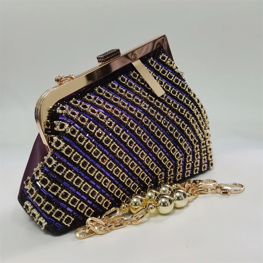 2024 Latest Irregular Diamond Women\'s Clutch, Women\'s Rhinestone Tote, Crossbody Bag Everning Bag Large Capacity F313-2