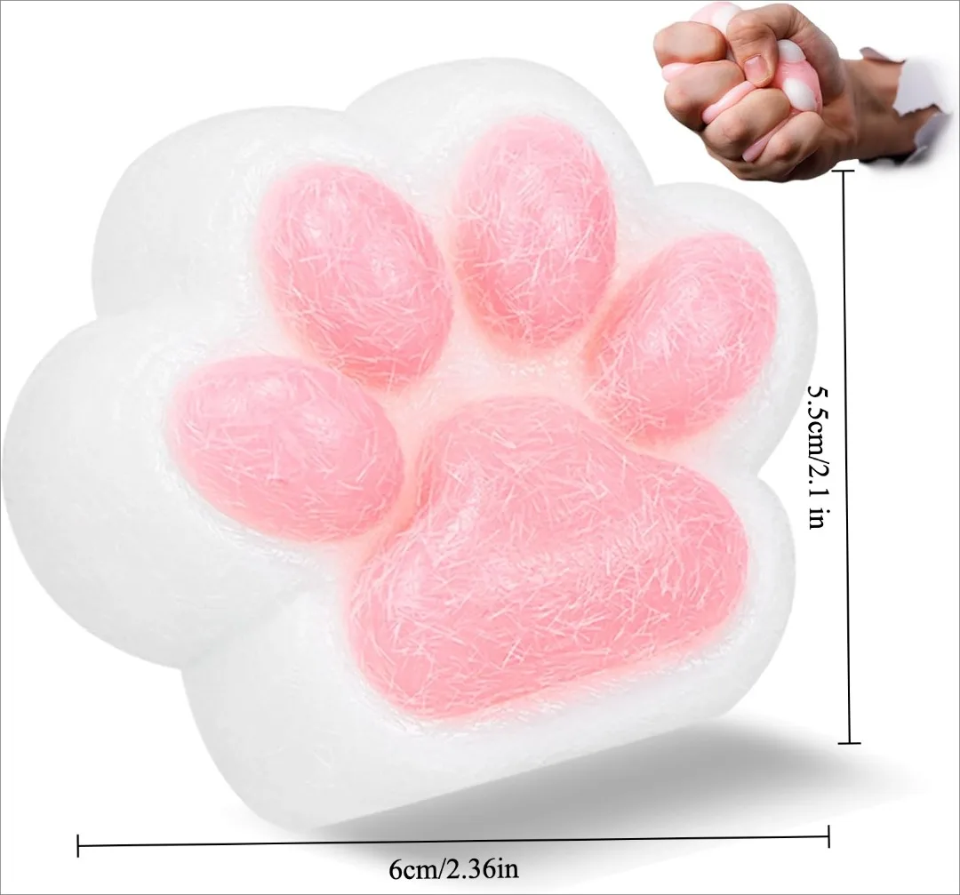 الضغط على لعبة مخلب القط لطيف لينة التعرق لعبة الاسترخاء لزجة انتعاش بطيء الإجهاد تخفيف معسر القط مخلب لعبة حسية #6