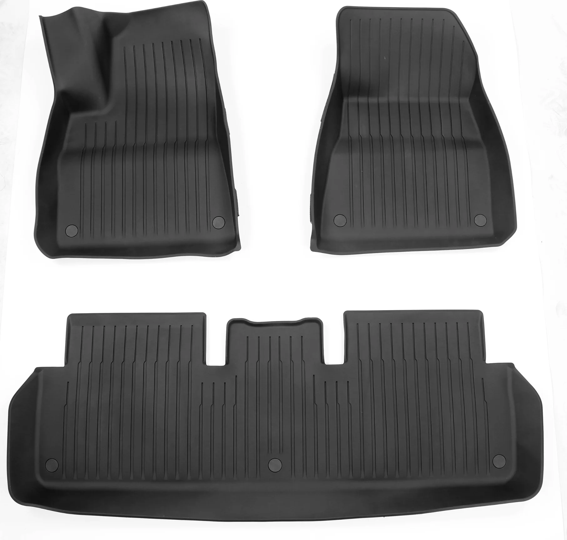 All Weather TPE 6 Pcs Set Floor Mats Truck Cargo Liner Front Rear Trunk Custom Fit for Model Y 2020-2023