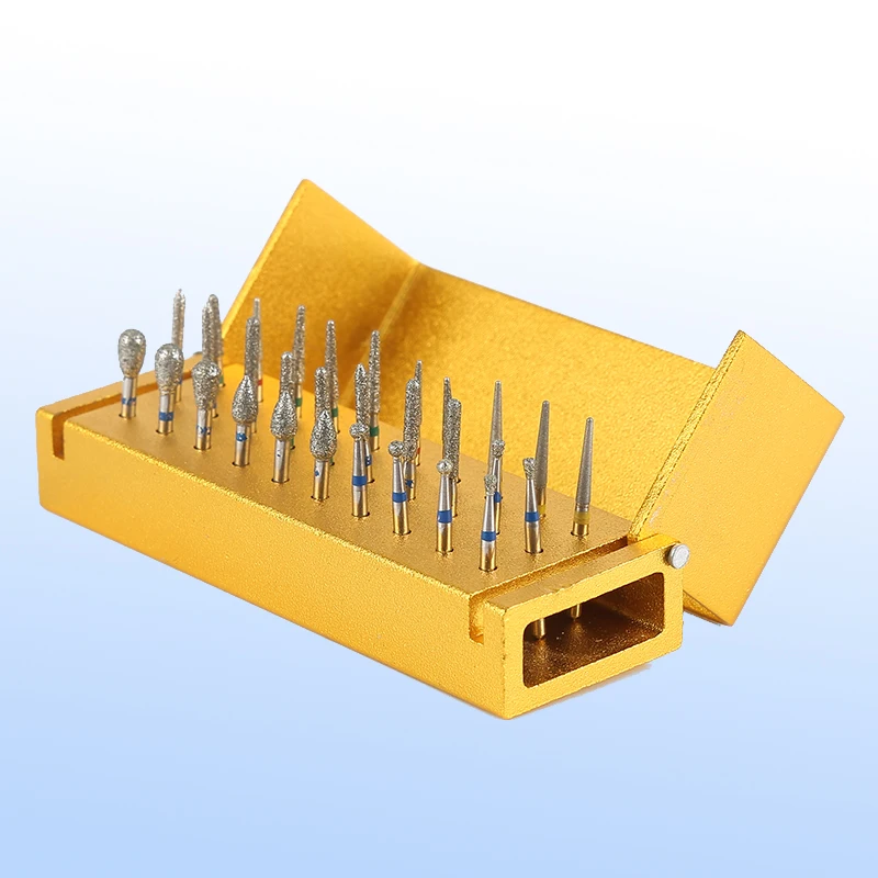 30Pcs Dental Strawberries Diamond Burs Drill FG 1.6mm Dentist Polishing Grinding Teeth Tools For High Speed Handpieces