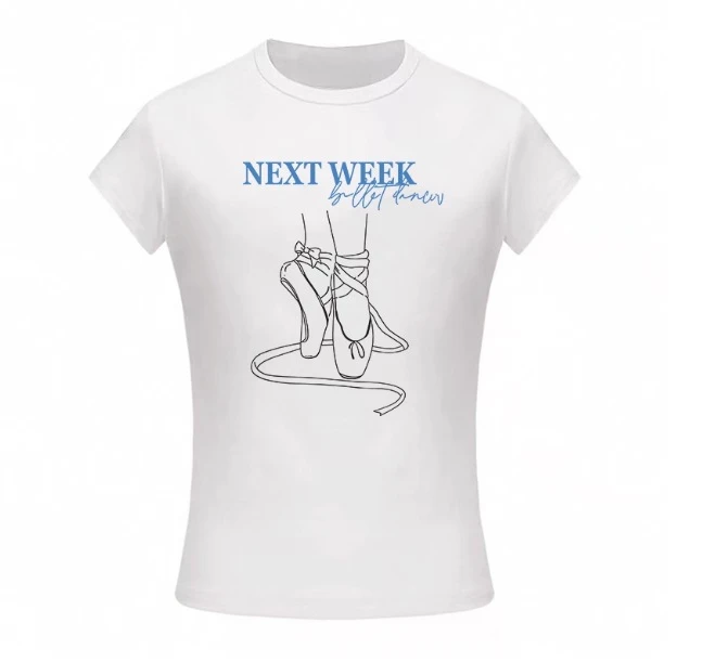 

2025 г., модная мужская и женская футболка унисекс из 100% чистого хлопка, балетки с узором и футболка с буквенным принтом «Снежный тиждень»