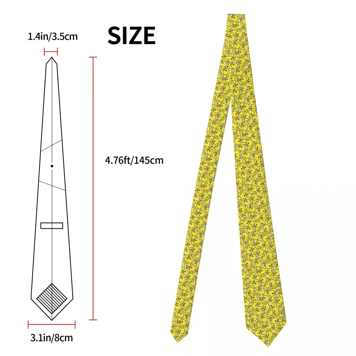 Cartoon Yellow Duck Tie Fashion Bird Cute Funny Neck Ties For Men Women Wedding Quality Collar Tie Design accessori per cravatte