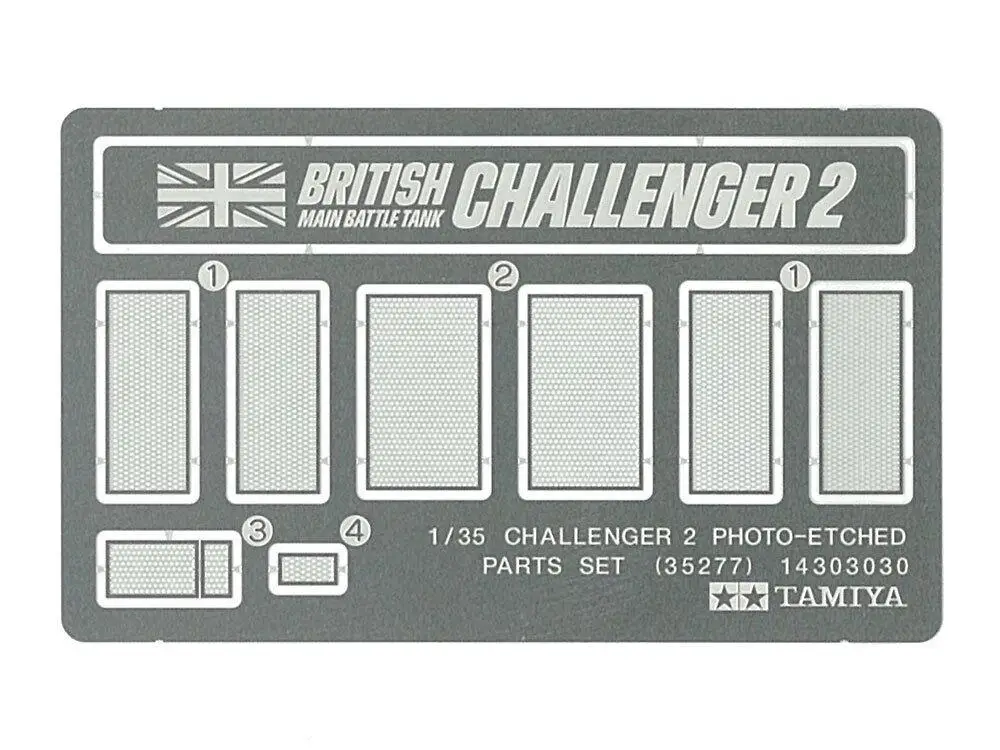 

Tamiya 35277 1/35 фотогравированные детали для 35274 британского емкости Challenger 2