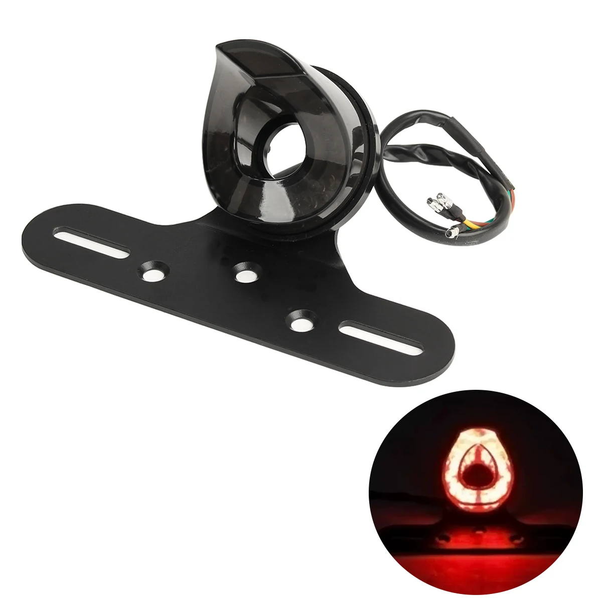 

Retro Motorcycle Tail Light Custom Brake Running Tail Light Flame Design For Harley Cruiser Models Motorcycle Modification Parts