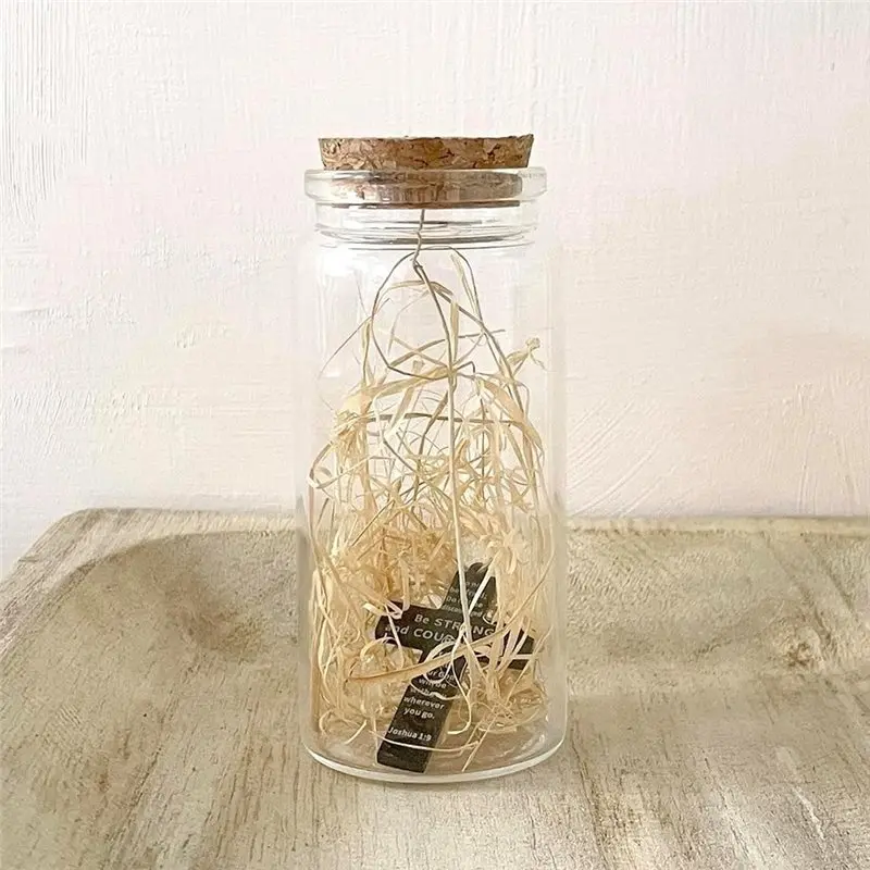 B23B Bible Verse Jar Scripture Jars 8 Pcs 130Ml Glass Bottles With Cork Stopper Prayer Bottle
