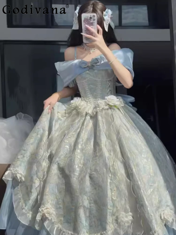

Dreamy Gorgeous Japanese Original Lolita Light Luxury Dress Evening Gown High-end Princess Style Birthday Sweet Dress for Women