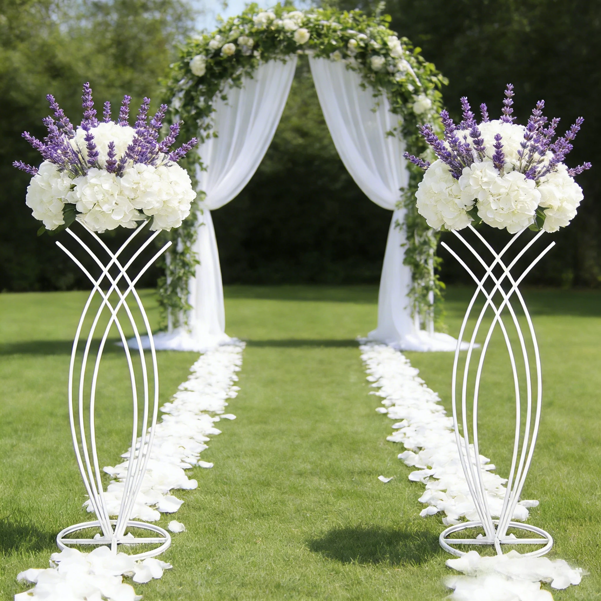 

10pcs f30 70-120cm Metal Flower Stand Party Event Decoration Wedding Walkway Props for Wedding Reception Decorations ivy736