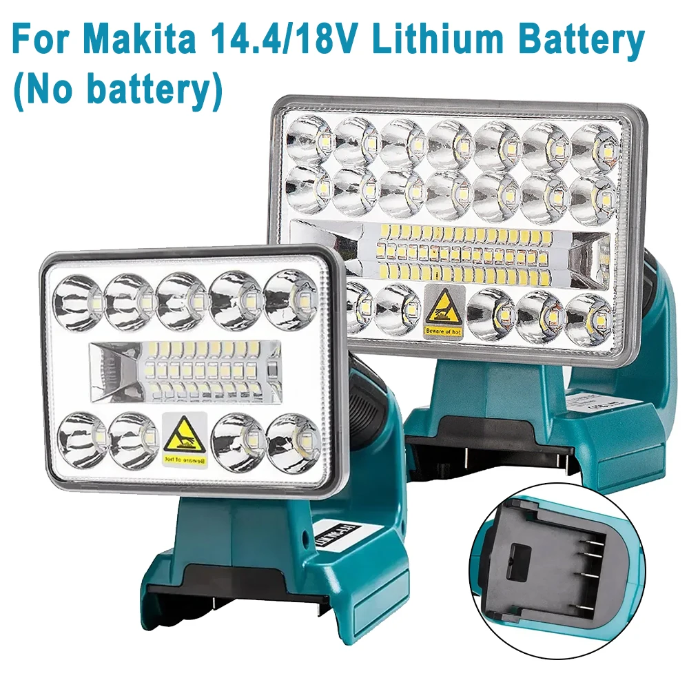 Lanterna led portátil de 3/5 polegadas, lanterna portátil para acampamento ao ar livre, luz com porta usb para bateria de lítio makita 14.4/18v