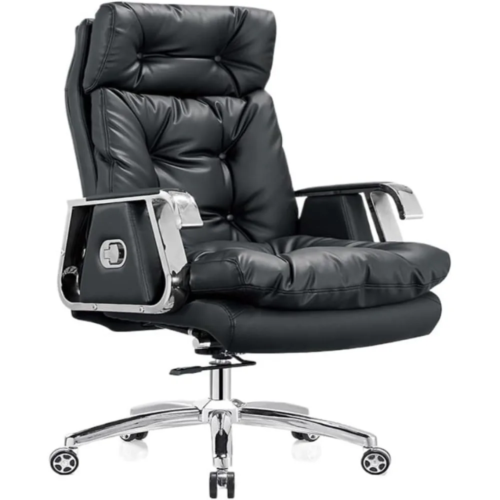 

Office Chair Boss & Computer Chair Home Reclining First Layer Cowhide Office Swivel Chair Genuine Leather, PU furniture office