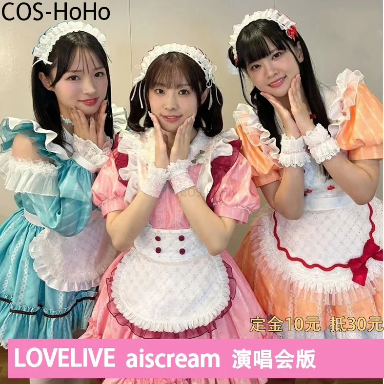 

COS-HoHo Lovelive AiScReam Wakana Shiki/Kurosawa Ruby/Uehara Ayumu Ice Cream Concert Version Game Suit Lovely Cosplay Costume