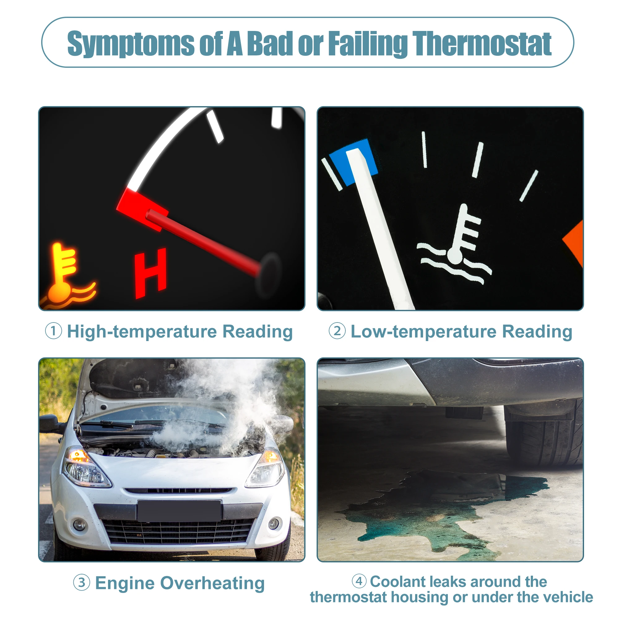 X Autohaux ترقية الألومنيوم ترموستات الإسكان الجمعية لفورد اكسبلورر No.4L5E8A586AB #5