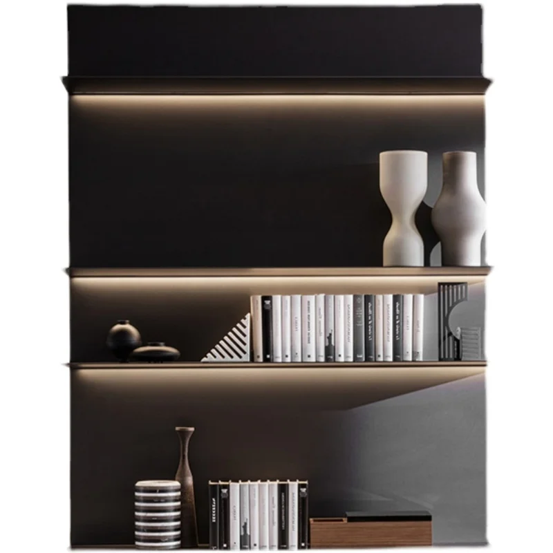 Wood Wall Shelving Unit, Solid Wood Iron Frame Floating Retail Shelves with Doors, Wall Mounted Organizer, Metal Storage Shelf