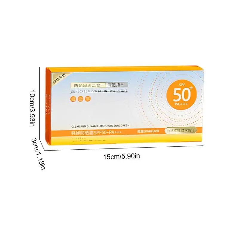 Facial Sunscreens Mini Sunscreen Travel Size Waterproof And Sweatproof SPF50+ Face Moisturizing Sunscreens Sun Screen Protector