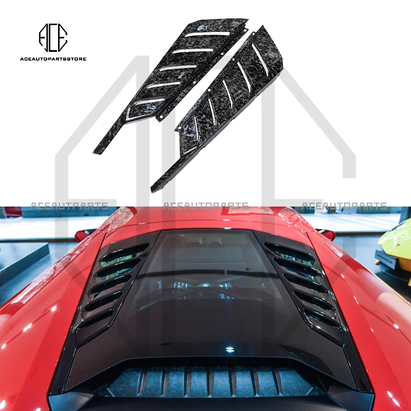 

Forged Carbon Fiber Rear Air Vents For Lamborghini LP580 LP610 EVO Rear Glass Engine Hood Intake Car Decoration OEM Auto Body