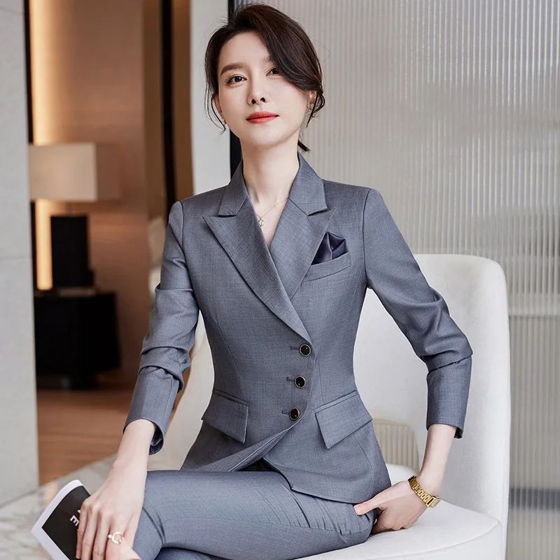 

Suit Jacket Women's Spring and Autumn Formal Wear Set Fashion Temperament Workplace Suit Lawyer Business Wear Work Clothes