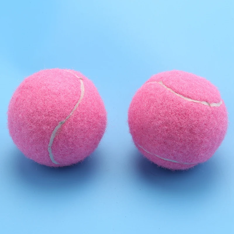 6Pcs Pack Pink Tennis Balls Wear-Resistant Elastic Training Balls 66Mm Ladies Beginners Practice Tennis Ball For Club