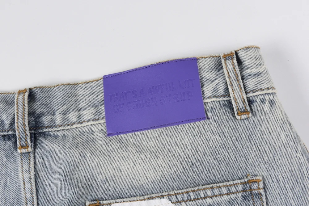 Męskie szorty jeansowe w stylu amerykańskim, markowe, z nadrukiem z diamentami, męskie spodnie codzienne.