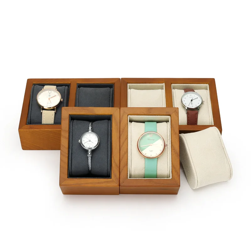 

Solid Wood Watch Organizer Box 1/2 Slots Watch Case Holder Jewelry Display Gift For Women Men
