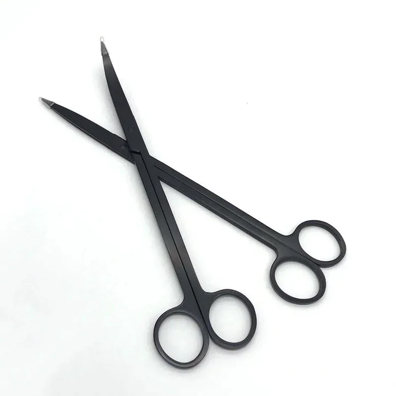 

1Pcs 25cm Black Aquarium Live Plants Grass Scissor Fresh and Marine Stainless Steel Aquarium Maintenance Cleaning Tools