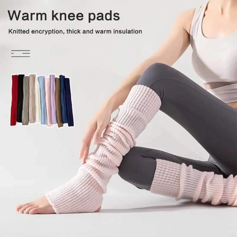 L5YC Stylish Womens Over Knee Ribbed Knit Ultralong Footless Socks Leg Warmers Thigh High Warm Stockings Hosiery