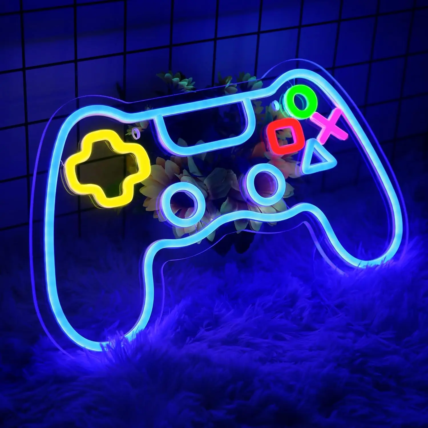 

Gaming Neon Sign for Gamer Room Wall Decor LED Neon Light For Teens Dorm Acrade Man Cave Boys Bedroom Decor or Gamer Gift