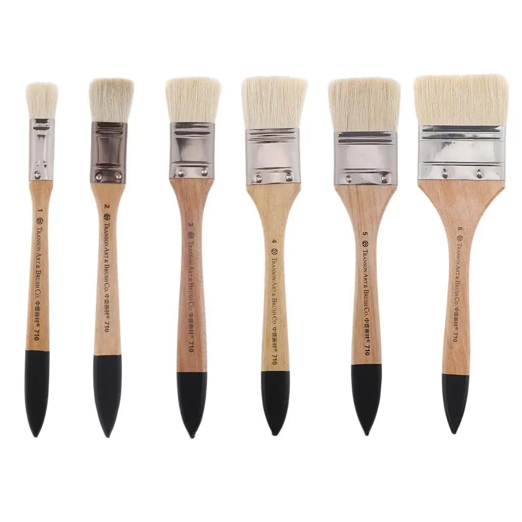 Artist Painting Hair Brush Set Natural Hair Wooden Handle Fine Art Paint Brush for Watercolor Acrylic Oil Painting