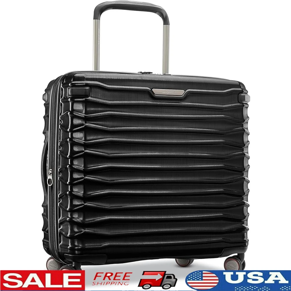 

Expandable Hardside Luggage with Double Spinner Wheels Tru-Trac Wheel System Ergonomic Pull Handle Durable Polycarbonate Shell